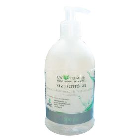   C&C UW Premium víz nélküli kéztisztító gél, hidrogén-peroxiddal, ezüstkolloiddal és teafa olajjal, pumpás, 500ml