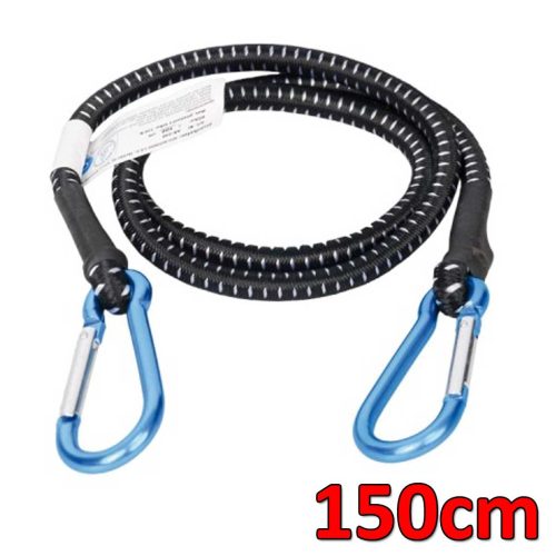 Karabíneres csomagrögzítő, gumipók, prémium, 150cm