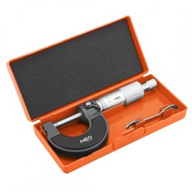 Mikrométer, műanyag tokban,  0-25mm