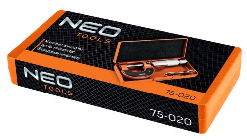 Mikrométer, műanyag tokban,  0-25mm