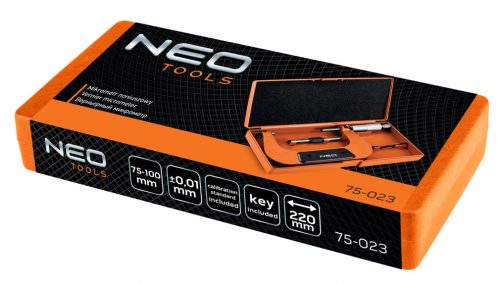 Mikrométer, műanyag tokban,  75-100mm