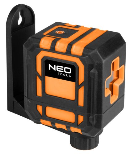 Lézeres szintező, önbeálló keresztvonallézer, piros, 20m, mágneses tartókonzol, 1/4"-os menet, 2db AA elem