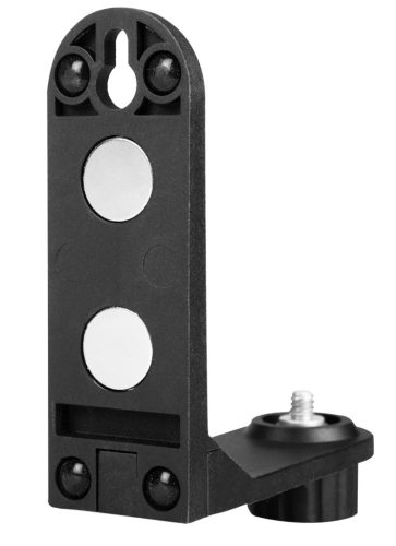 Lézeres szintező, önbeálló keresztvonallézer, piros, 30m, mágneses tartókonzol, 1/4"-os menet, 2db AA elem