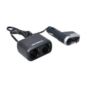 Szivargyújtó elosztó, 2+1 USB, kábellel