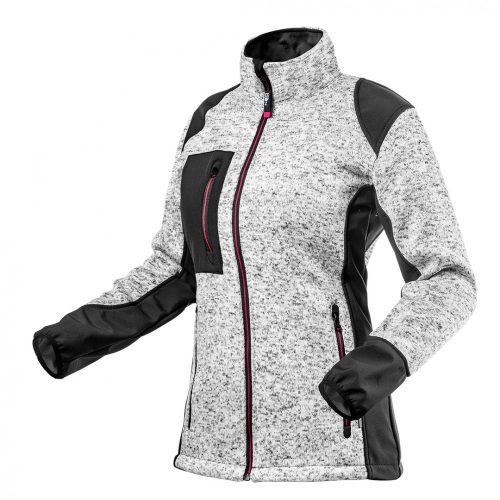 Női Kötött munkadzseki, softshell betétekkel, M