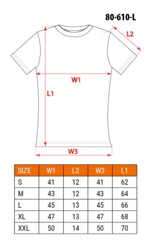 Női póló, 95% pamut, 5% elastan, L