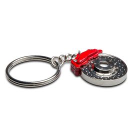   80001  W16362-6 Féktárcsa alakú kulcstartó féknyereggel - piros