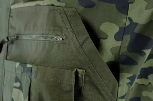 Munkadzseki terepmintás, 60% pamut, 40% polyester, 255 g/m3, M