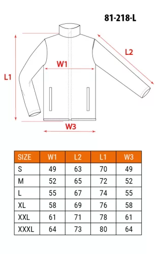 Munkadzseki karcsúsított(slim fit), 60% pamut, 37% polyester, 3% elastane, 285 g/m2, L