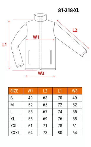 Munkadzseki karcsúsított(slim fit), 60% pamut, 37% polyester, 3% elastane, 285 g/m2,XL