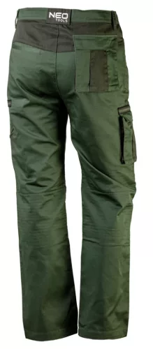 Munkanadrág olíva, 60% pamut, 40% polyester, 255 g/m5,XL