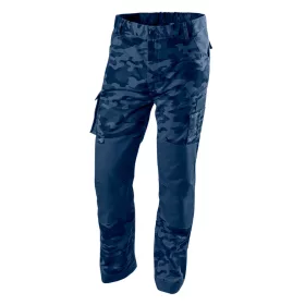  Munkanadrág tengerészkék terepmintás, Camo, Navy, 60% pamut + 40% poliészter, XS
