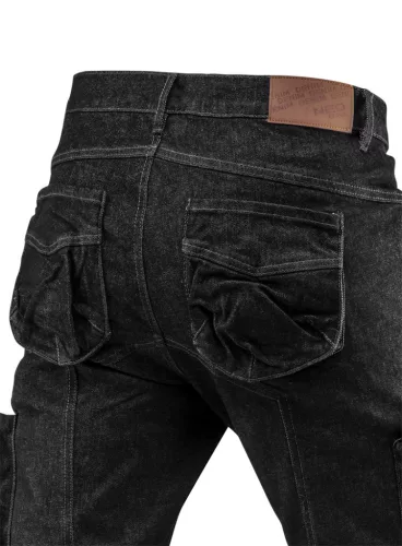 Farmer munkanadrág, 5 zsebes, fekete, 98% pamut, 410g/m2  XS