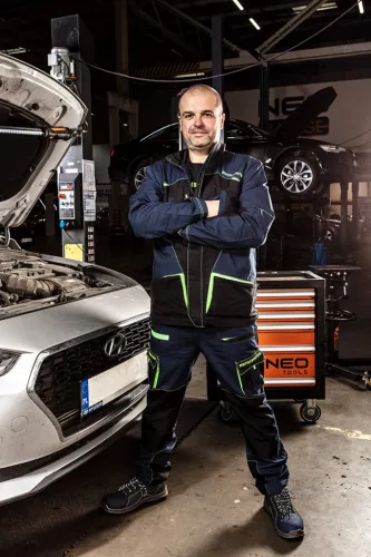 Munkanadrág, Motosynteza, 100% pamut szakadásmentes szövet, 3 soros varrat, térdprotektor zseb, XL
