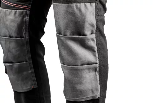 Munkanadrág karcsúsított(slim fit), 60% pamut, 37% polyester, 3% elastane, 285 g/m2, övvel, L.