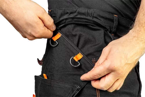 Munkanadrág karcsúsított(slim fit), 60% pamut, 37% polyester, 285 g/m2, lecsatolható szerszámzsebek