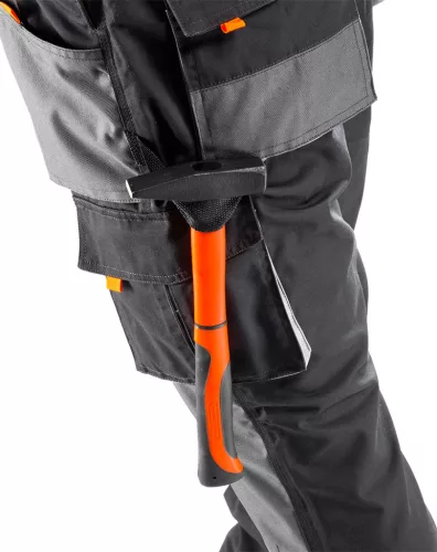 Kantáros munkanadrág,XL/56 65% Polieszter, 35% pamut, 267g/m2, térdprotektor zseb, fényvisszaverő