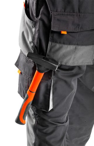Kantáros munkanadrág,XXL/58 65% Polieszter, 35% pamut, 267g/m2, térdprotektor zseb, fényvisszaverő