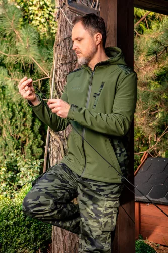 Kantáros munkanadrág terepmintás, 60% pamut, 40% polyester, 255 g/m2,XXL