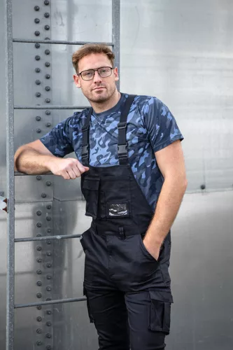 Kantáros munkanadrág, tengerészkék, Navy, 60% pamut + 40% poliészter, S