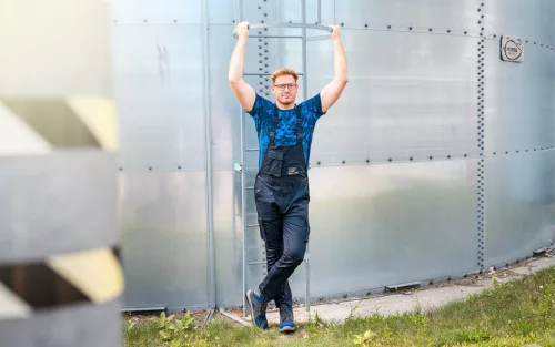 Kantáros munkanadrág, tengerészkék, Navy, 60% pamut + 40% poliészter,xS
