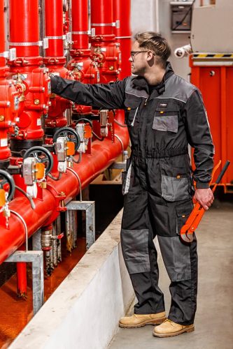 Overall,XL/56 65% Polieszter, 35% pamut, 267g/m2, térdprotektor zseb, vékony fényvisszaverő csík