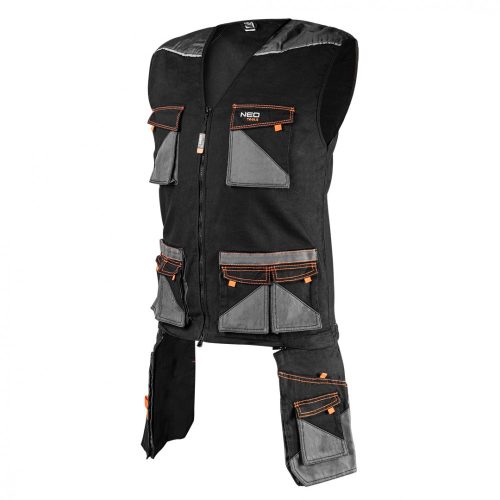 Munkamellény karcsúsított(slim fit), 60% pamut, 37% polyester, 3% elastane, 285 g/m2,XL