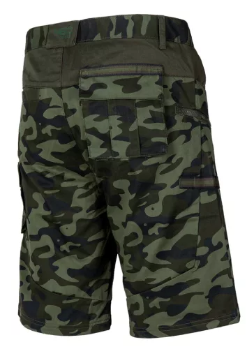 Rövid munkanadrág, terepmintás, 60% pamut, 40% polyester, 255 g/m2, L