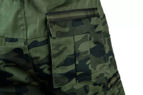 Rövid munkanadrág, terepmintás, 60% pamut, 40% polyester, 255 g/m2,XL
