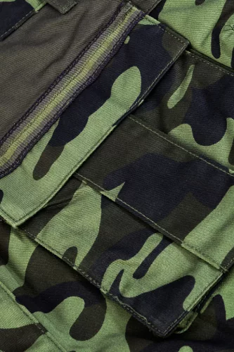 Rövid munkanadrág, terepmintás, 60% pamut, 40% polyester, 255 g/m2,XL