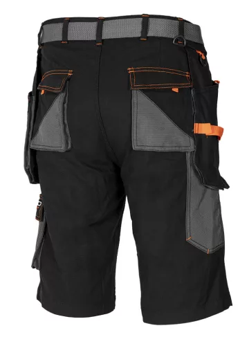 Rövid munkanadrág karcsúsított(slim fit), 60% pamut, 37% polyester, 3% elastane, 285 g/m2, övvel, L