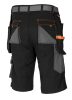 Rövid munkanadrág karcsúsított(slim fit), 60% pamut, 37% polyester, 3% elastane, 285 g/m2, övvel,xS