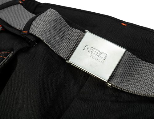 Rövid munkanadrág karcsúsított(slim fit), 60% pamut, 37% polyester, 3% elastane, 285 g/m2, övvel