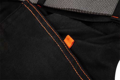 Rövid munkanadrág karcsúsított(slim fit), 60% pamut, 37% polyester, 3% elastane, 285 g/m2, övvel