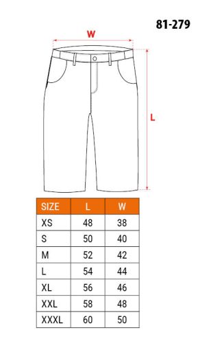 Farmer rövid munkanadrág, 98% pamut,XXL