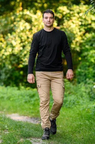 Munkásnadrág, OUTDOOR, bézs, 280g/m2, L
