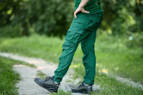 Munkásnadrág, OUTDOOR, zöld, 80% pamut, M