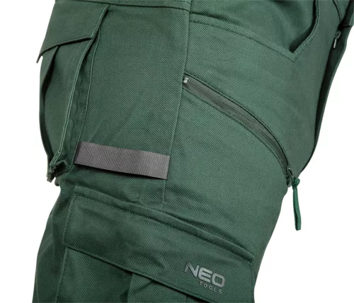 Munkásnadrág, OUTDOOR, zöld, 80% pamut, XS