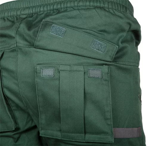 Munkásnadrág, OUTDOOR, zöld, 80% pamut, XS