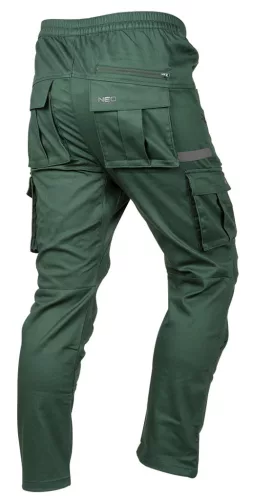 Munkásnadrág, OUTDOOR, zöld, 80% pamut, XS