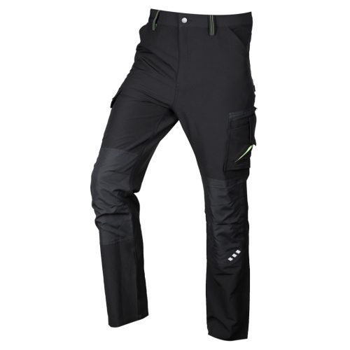 Munkásnadrág, Mix&Match, 4 irányú sztreccs, 230g/m2, fekete-zöld, L