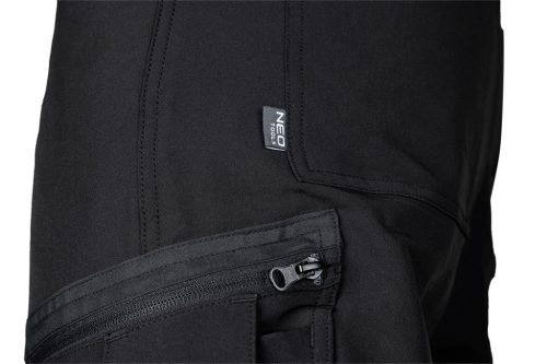 Munkásnadrág, Mix&Match, 4 irányú sztreccs, 230g/m2, fekete-zöld, L