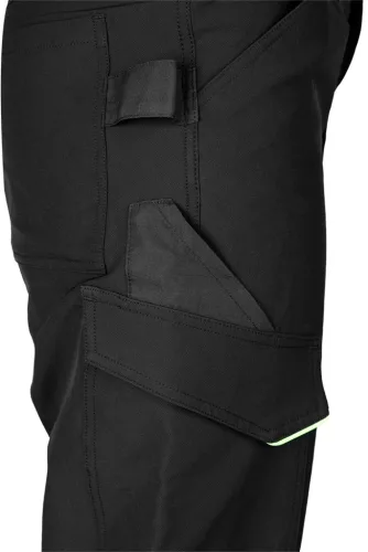 Munkásnadrág, Mix&Match, 4 irányú sztreccs, 230g/m2, fekete-zöld, M