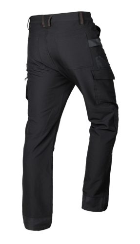 Munkásnadrág, Mix&Match, 4 irányú sztreccs, 230g/m2, fekete-narancs, M