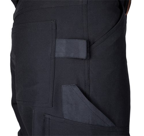 Munkásnadrág, Mix&Match, 4 irányú sztreccs, 230g/m2, fekete-narancs, M