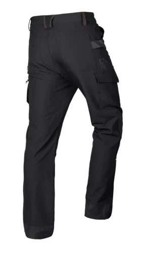 Munkásnadrág, Mix&Match, 4 irányú sztreccs, 230g/m2, fekete-narancs, XXXL