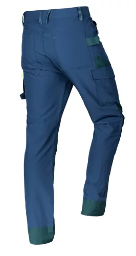 Munkásnadrág, Mix&Match, 4 irányú sztreccs, 230g/m2, kék-zöld, XXL