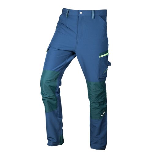 Munkásnadrág, Mix&Match, 4 irányú sztreccs, 230g/m2, kék-zöld, XXXL