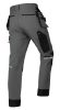 Munkásnadrág, Mix&Match, 4 irányú sztreccs, 230g/m2, külső csavarzsebek, Cordura erősítések, szürke-fekete, XXXL