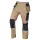 Munkásnadrág, Mix&Match, 4 irányú sztreccs, 230g/m2, külső csavarzsebek, Cordura erősítések, bézs-fekete, L